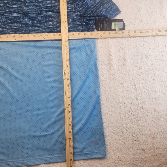 RBX Blue Polo Shirt with Heathered Design - Picture 9 of 12